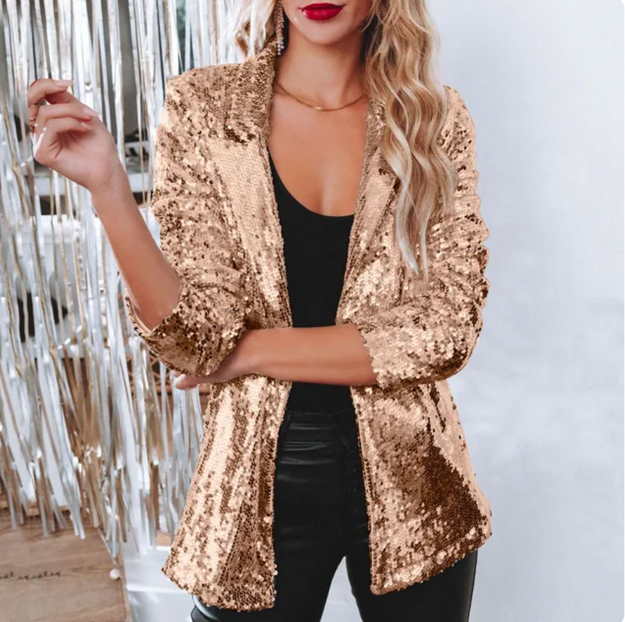 Taylor® | Elegant Sequin Blazer