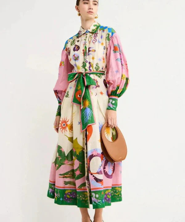 Ramona® | Creative printed maxi dress for women