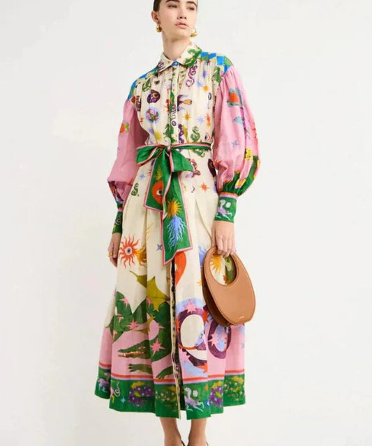 Ramona® | Creative printed maxi dress for women