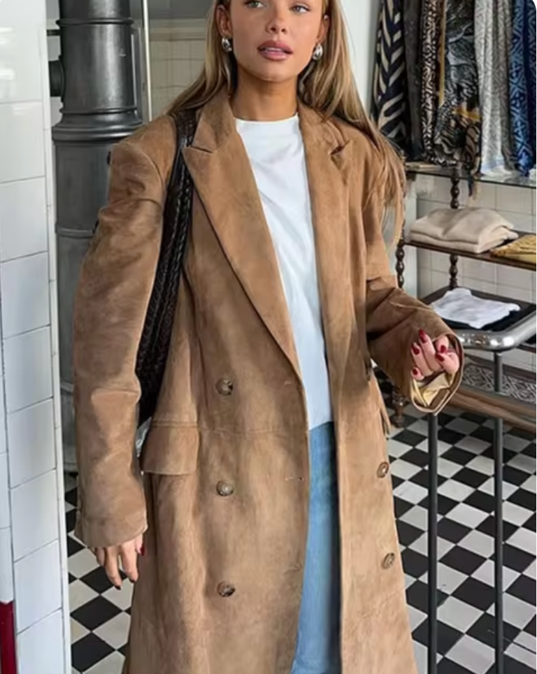 Brigitte | Milano I Long suede jacket