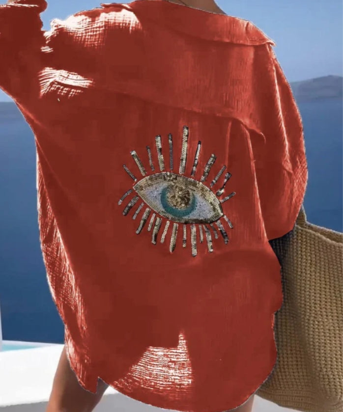 Rowan® | Top With Sequins In The Shape Of Eyes