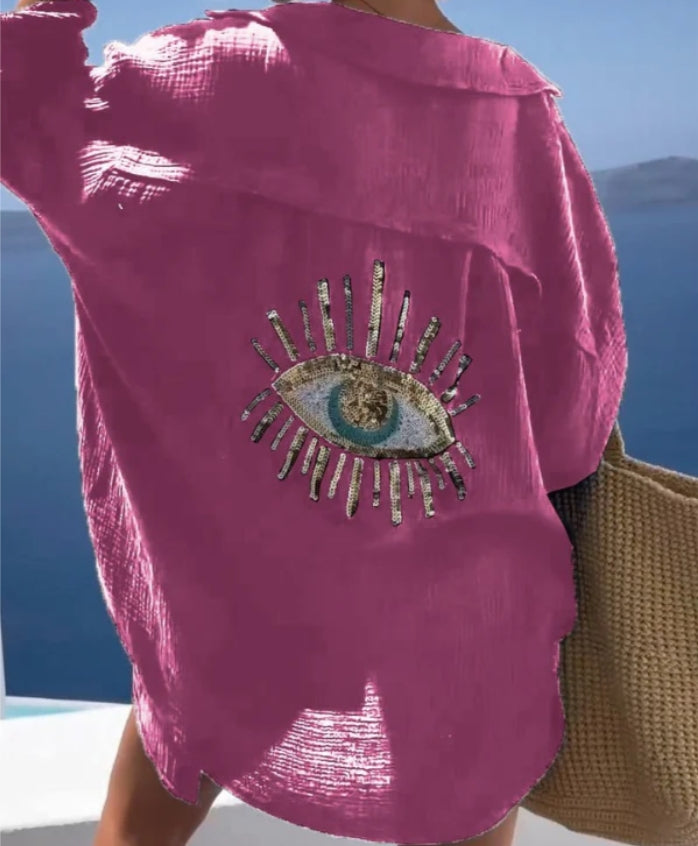 Yolanda® | Eye Sequin Top