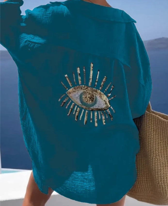 Rowan® | Top With Sequins In The Shape Of Eyes