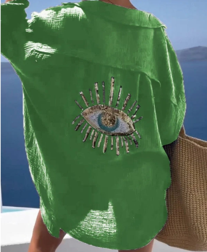 Rowan® | Top With Sequins In The Shape Of Eyes
