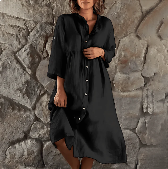 Valeria® | Plus Size Summer Dress Casual Button-Down