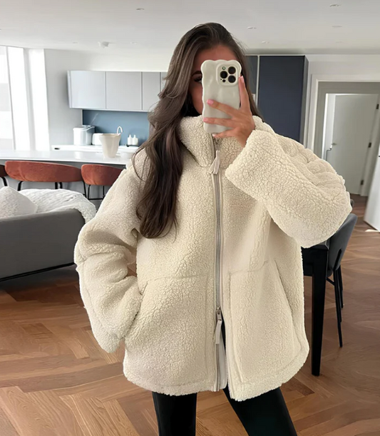 Maureen | Women's Sherpa Zip-Up Coat