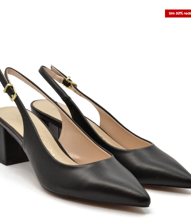 Malena® | Stylish Black Shoes With Black Strap
