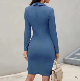Ángela® | Elegant Cocktail Dress With Buttons