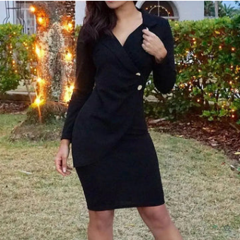 Ella® | Elegant Cocktail Dress With Buttons