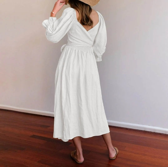 Martina® | French Dress With Ruffle Sleeves