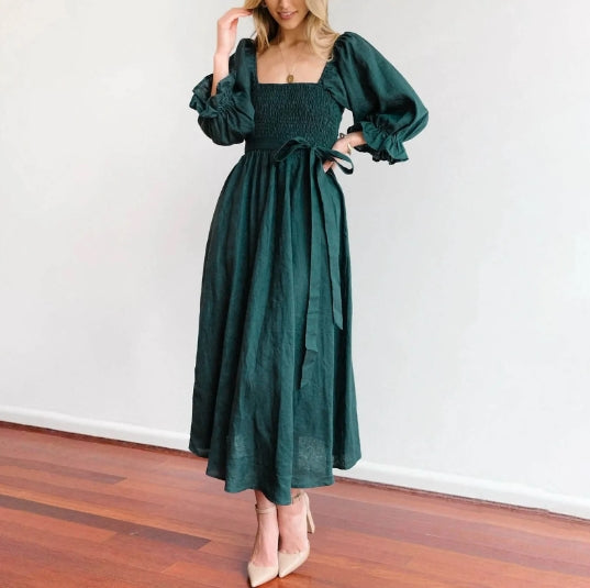 Martina® | French Dress With Ruffle Sleeves