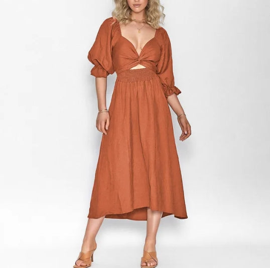 Martina® | French Dress With Ruffle Sleeves