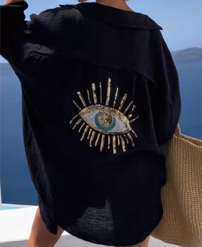 Rowan® | Top With Sequins In The Shape Of Eyes
