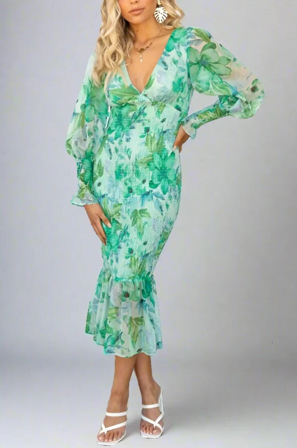 Claudia® | Floral Print Midi Dress