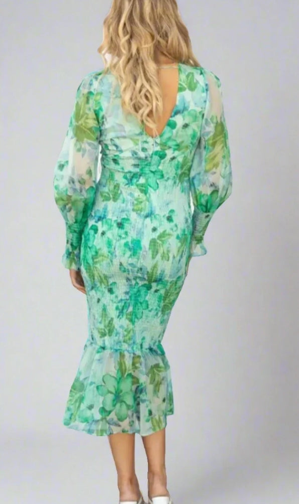 Claudia® | Floral Print Midi Dress