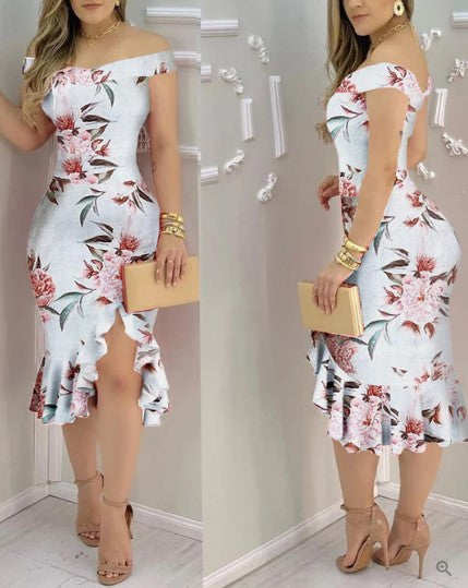 ডেবি (Debi)® | Off-The-Shoulder, Shiny Cocktail Dress