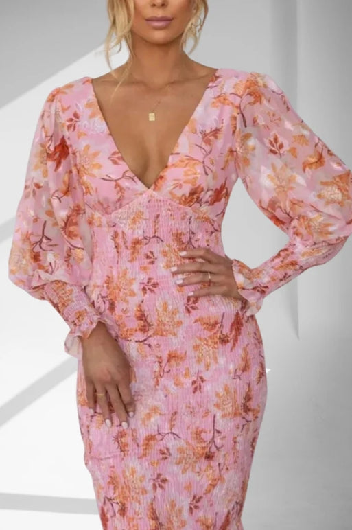 Aria® | Floral Print Midi Dress