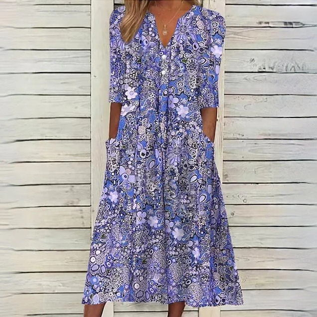 Chelsea® | Elegant Floral Midi Dress For Women