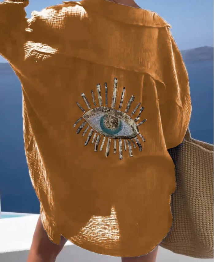 Rowan® | Top With Sequins In The Shape Of Eyes