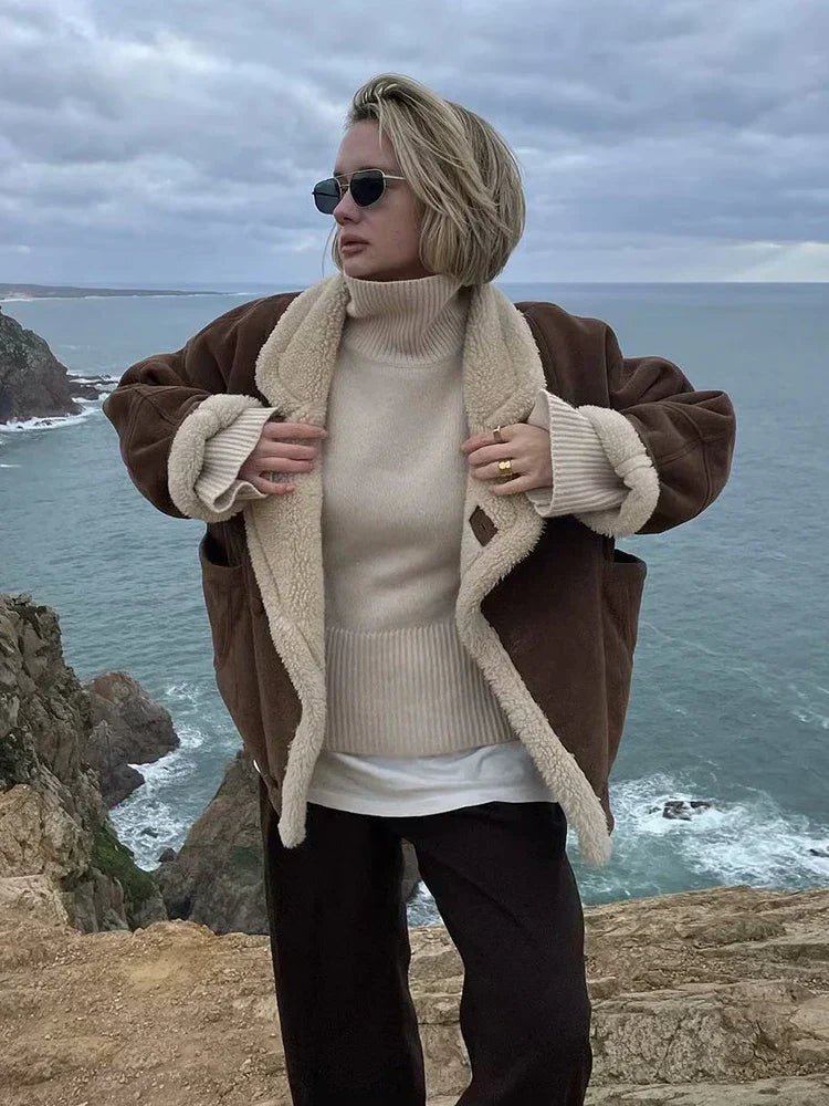 Paulina | Women's oversized sheepskin jacket
