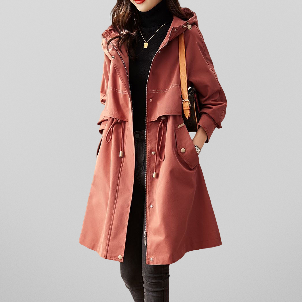 Connie® | Red women's jacket with hood