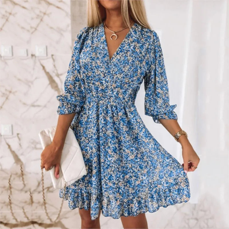 Magdalena® | Bohemian sundress with floral pattern for women