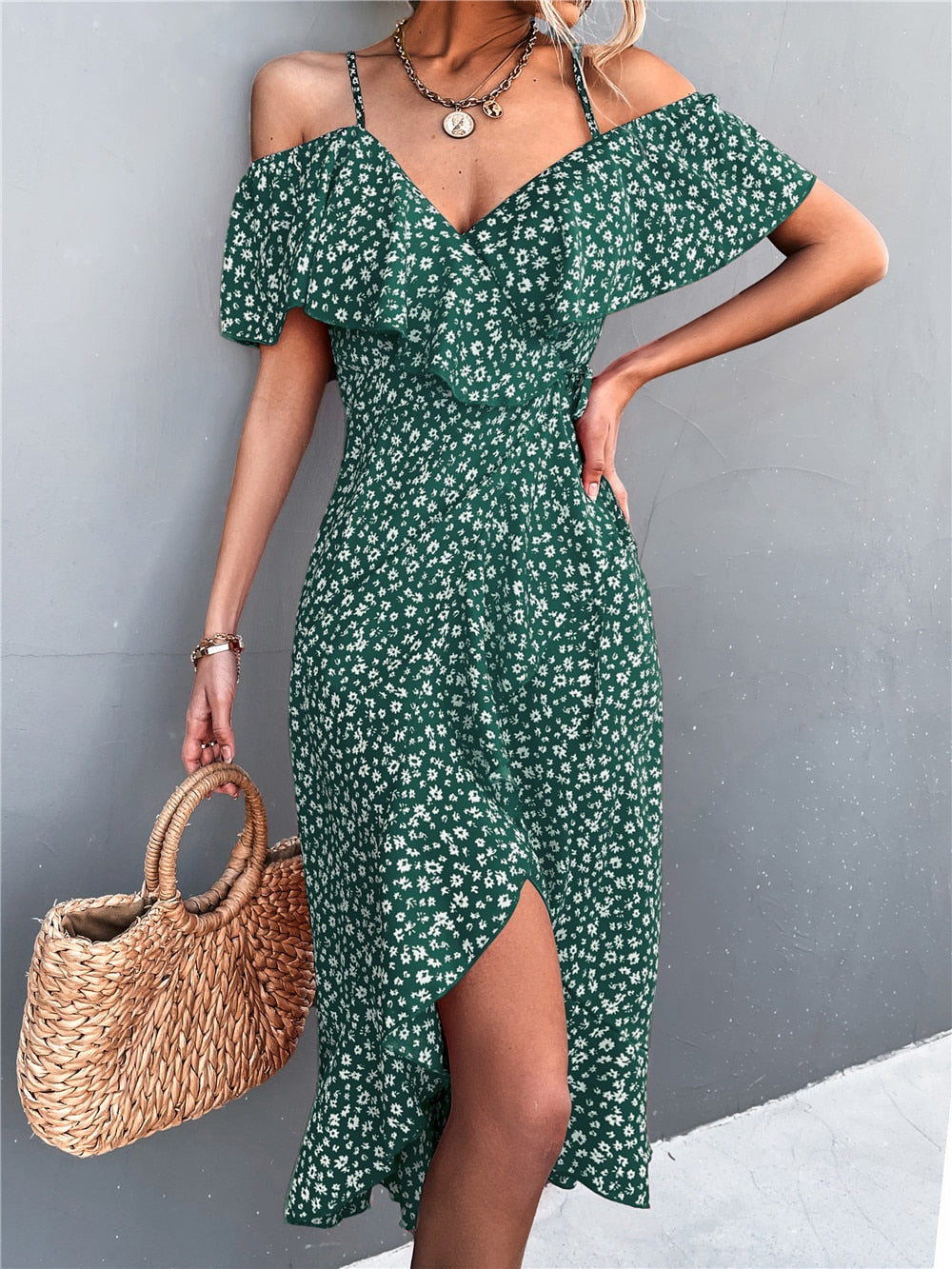 Olga® | Dress Flowers And Off-Shoulder