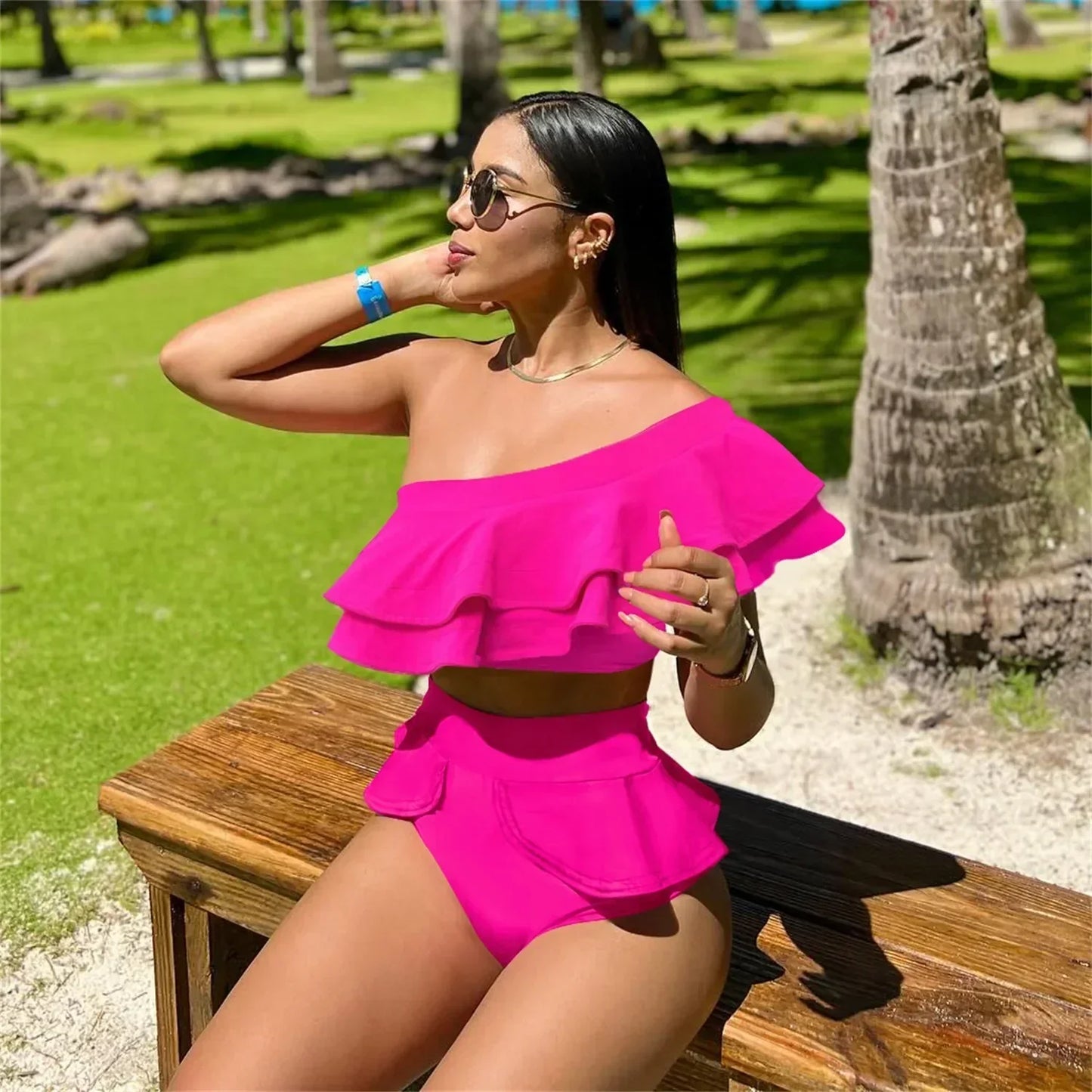 Jessica® | One Shoulder Ruffle Swimsuit