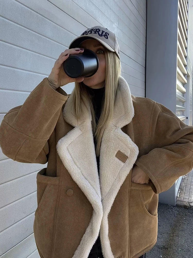 Paulina | Women's oversized sheepskin jacket