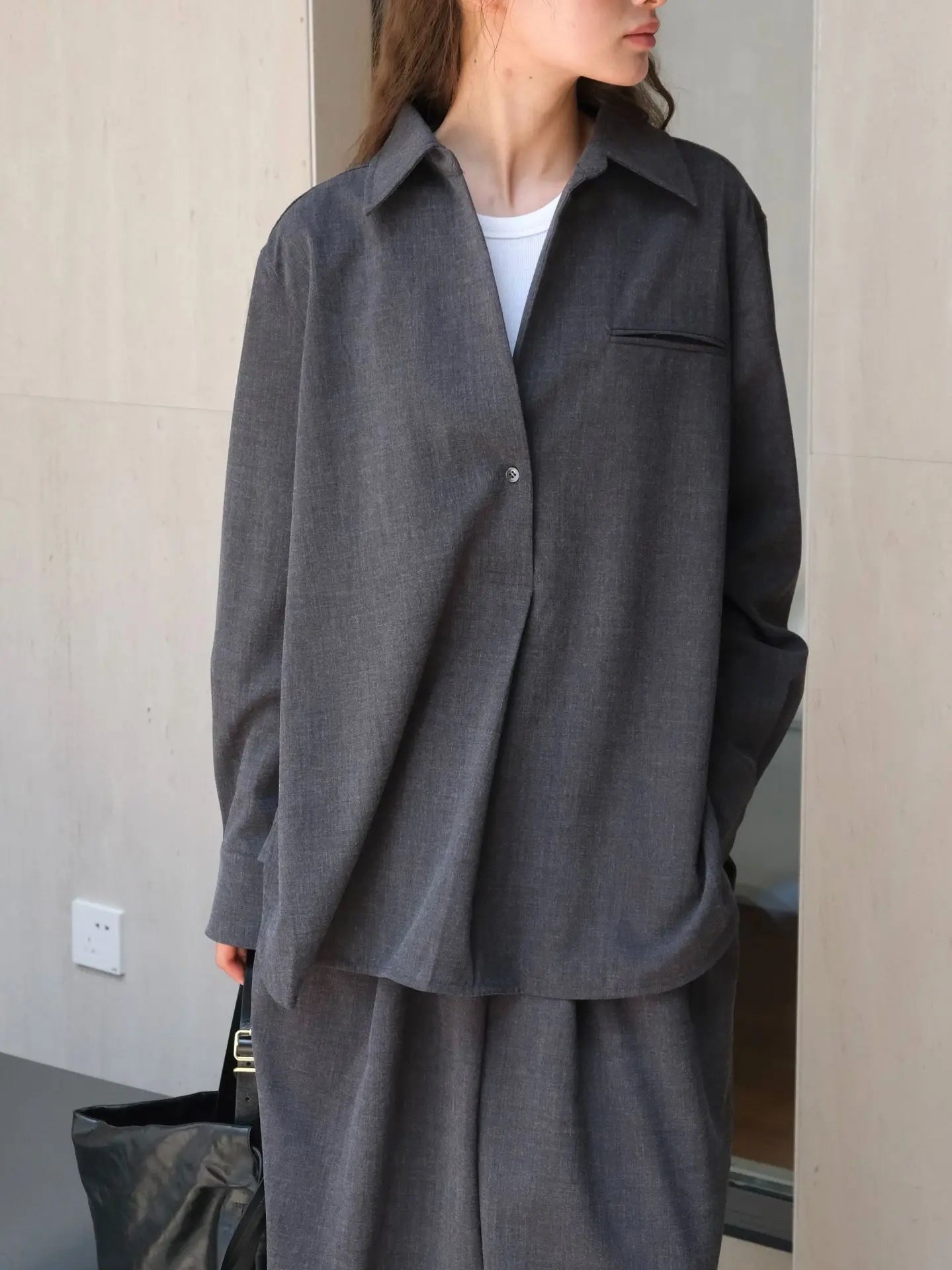 Silvia | Women's autumn blouse with collar and long sleeves