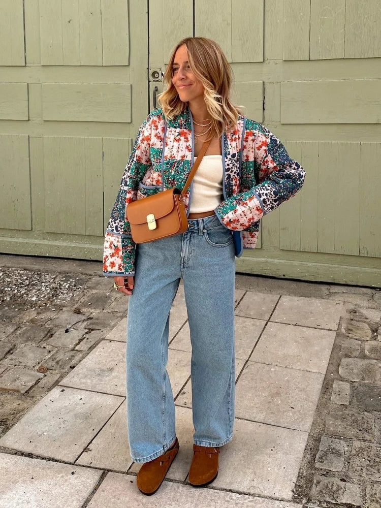 Danna | Vintage patchwork cotton coat for women