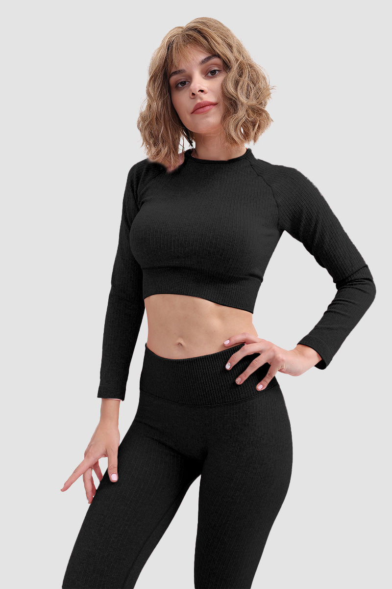 Gabriela | Seamless soft sports t-shirt and leggings set
