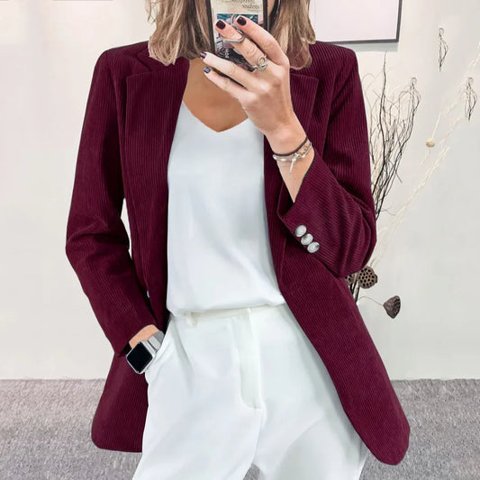 Stella | Women's corduroy cardigan-style winter jacket