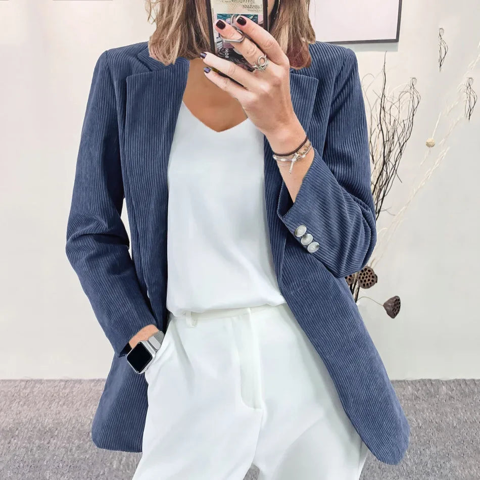 Stella | Women's corduroy cardigan-style winter jacket
