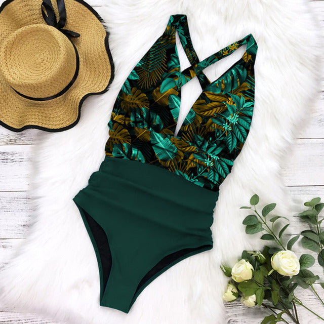 Kristen® | Stylish Tropical Swimsuit