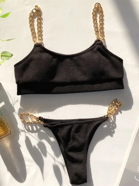 Helga® | Elegant Halter Swimsuit With Ruffles