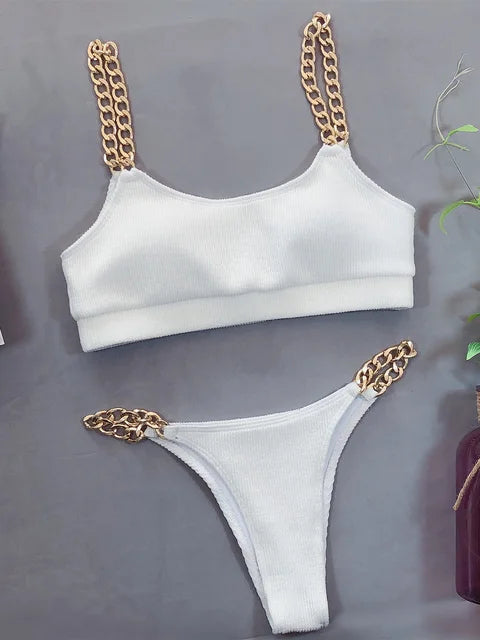 Helga® | Elegant Halter Swimsuit With Ruffles
