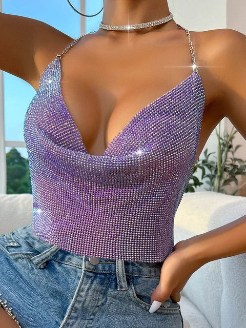 Justina® | Trendiges Tank Top Glitter