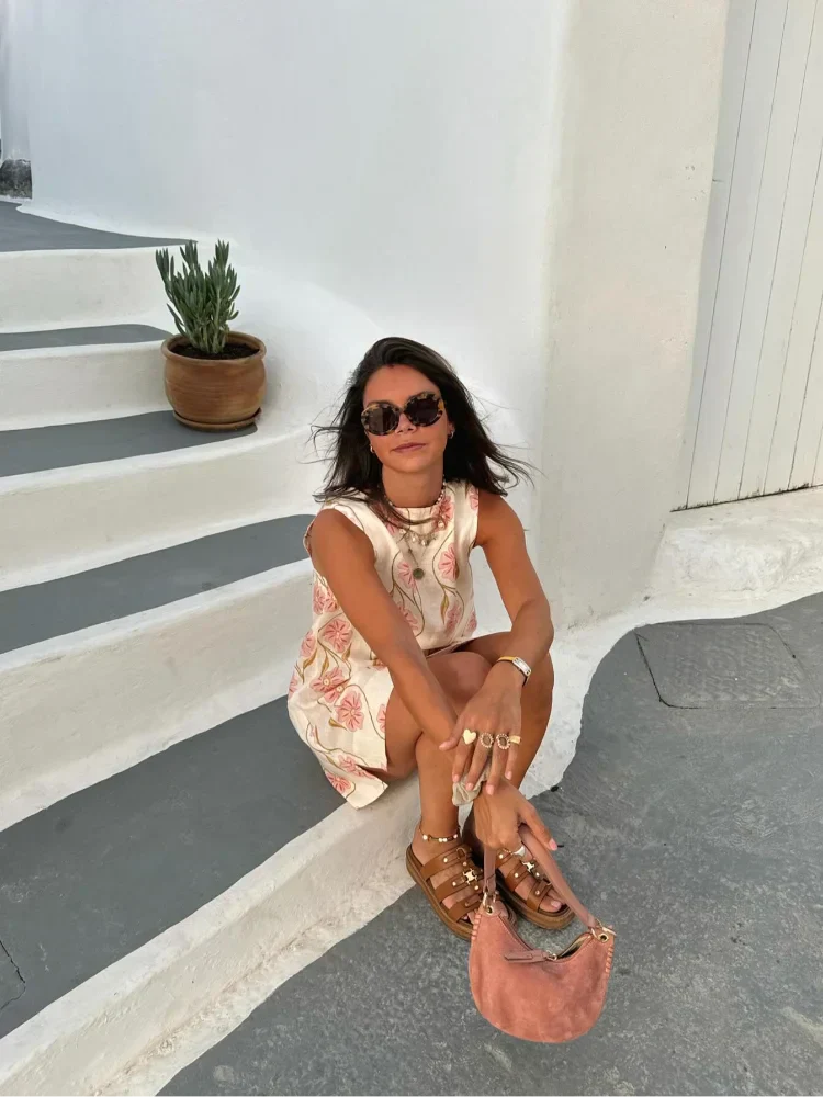 Fabiana® | Elegant Mini Dress With Flowers
