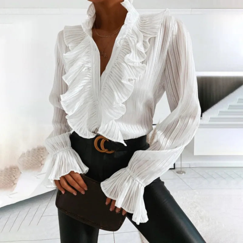 Buchan® | Ruffled Blouse With Long Sleeves