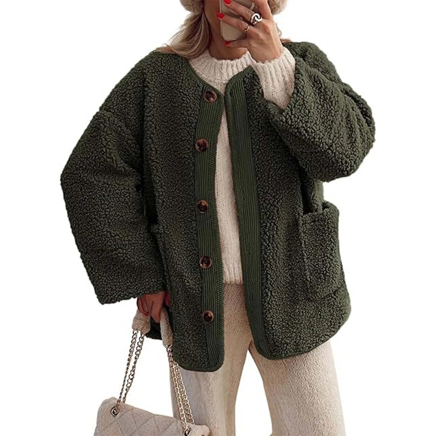 Reina | Women's winter coat, cozy thick coat with long sleeves