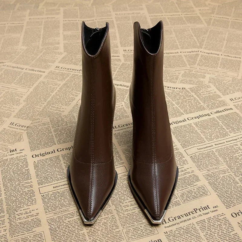 Eleanor | Women’s Spring Pointed Heel Ankle Boots