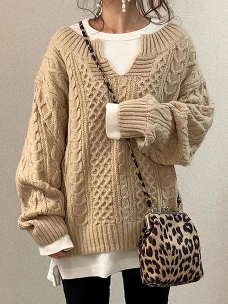 Jessica® | Women's sweater with a half-open neckline