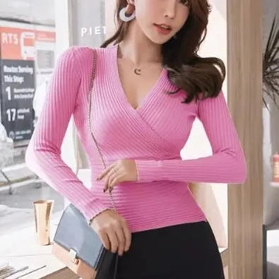 Elsa | Mareike slim-fit V-neck sweater for women
