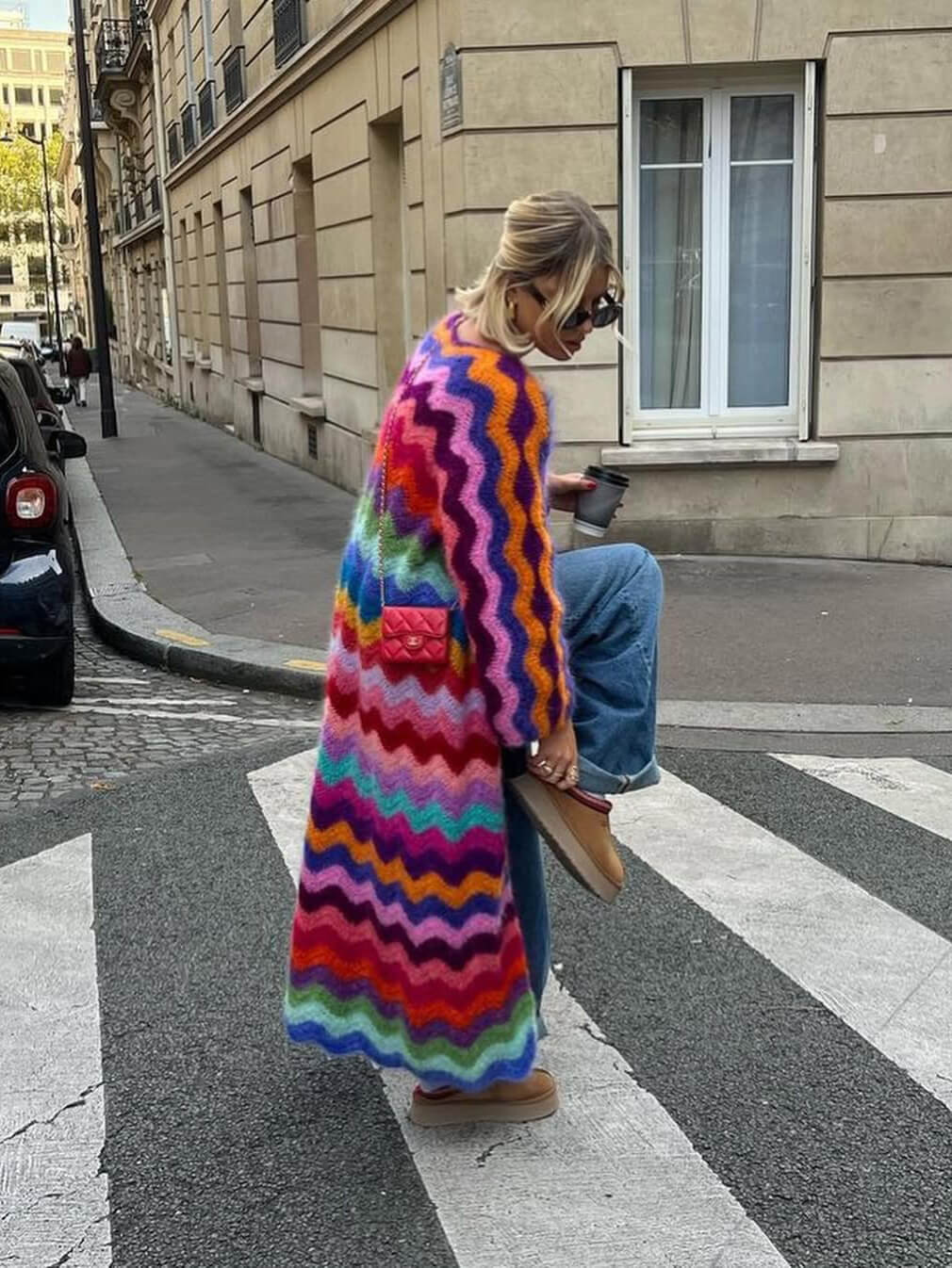 Karen | Cardigan in wavy mohair