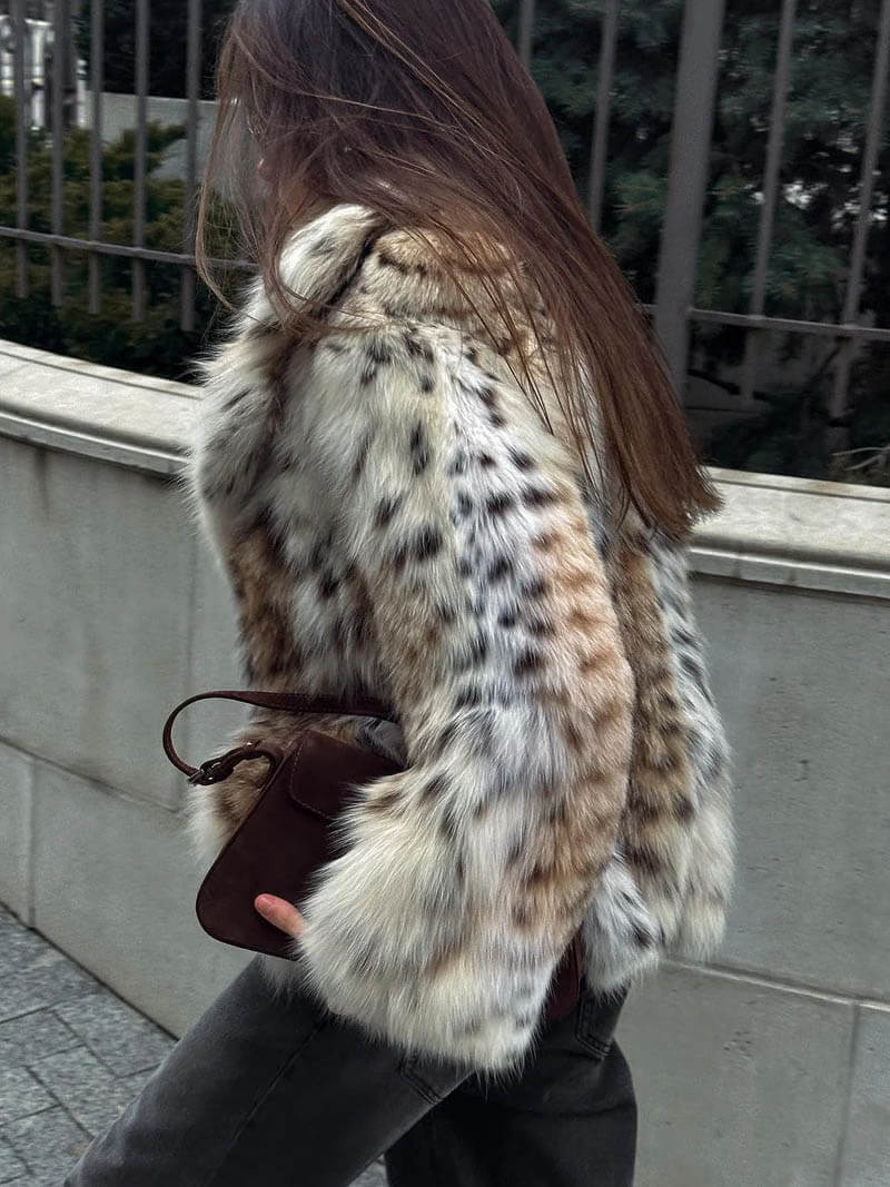 Maria José | Leopard print leather jacket