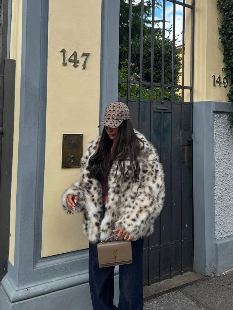 Maria José | Leopard print leather jacket
