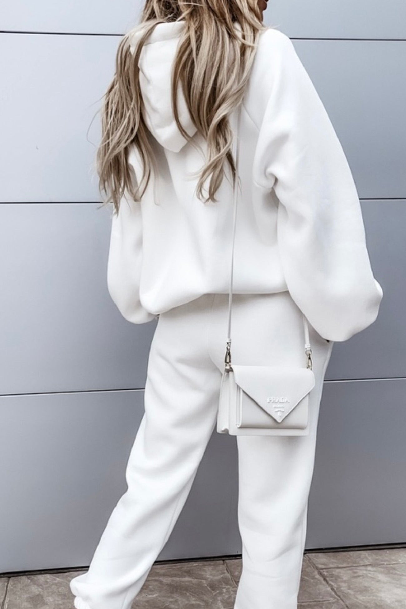 Inés | Solid color crop hoodie suits