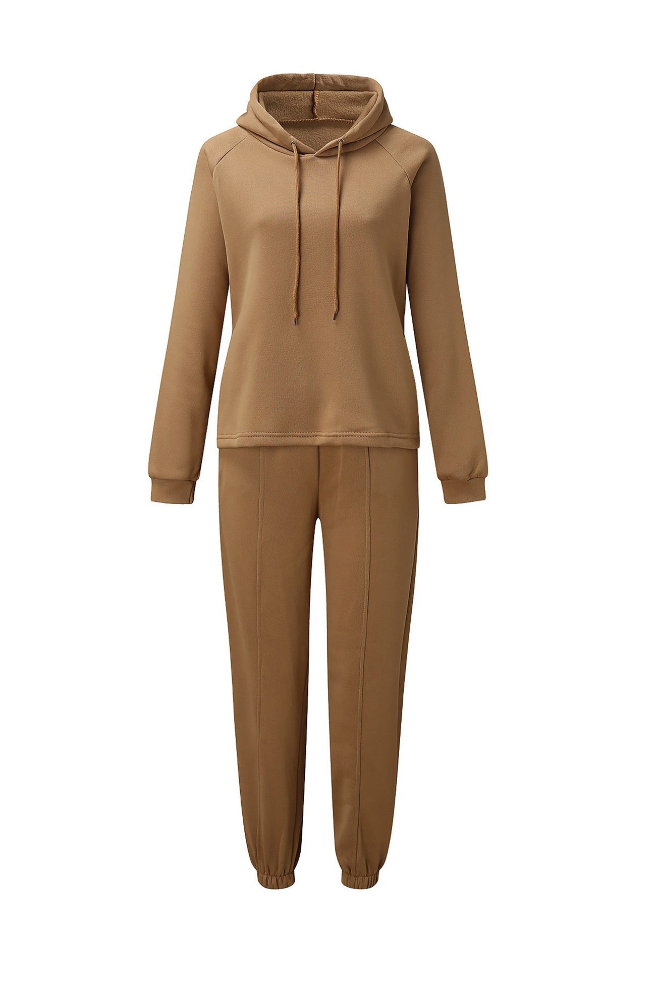 Inés | Solid color crop hoodie suits