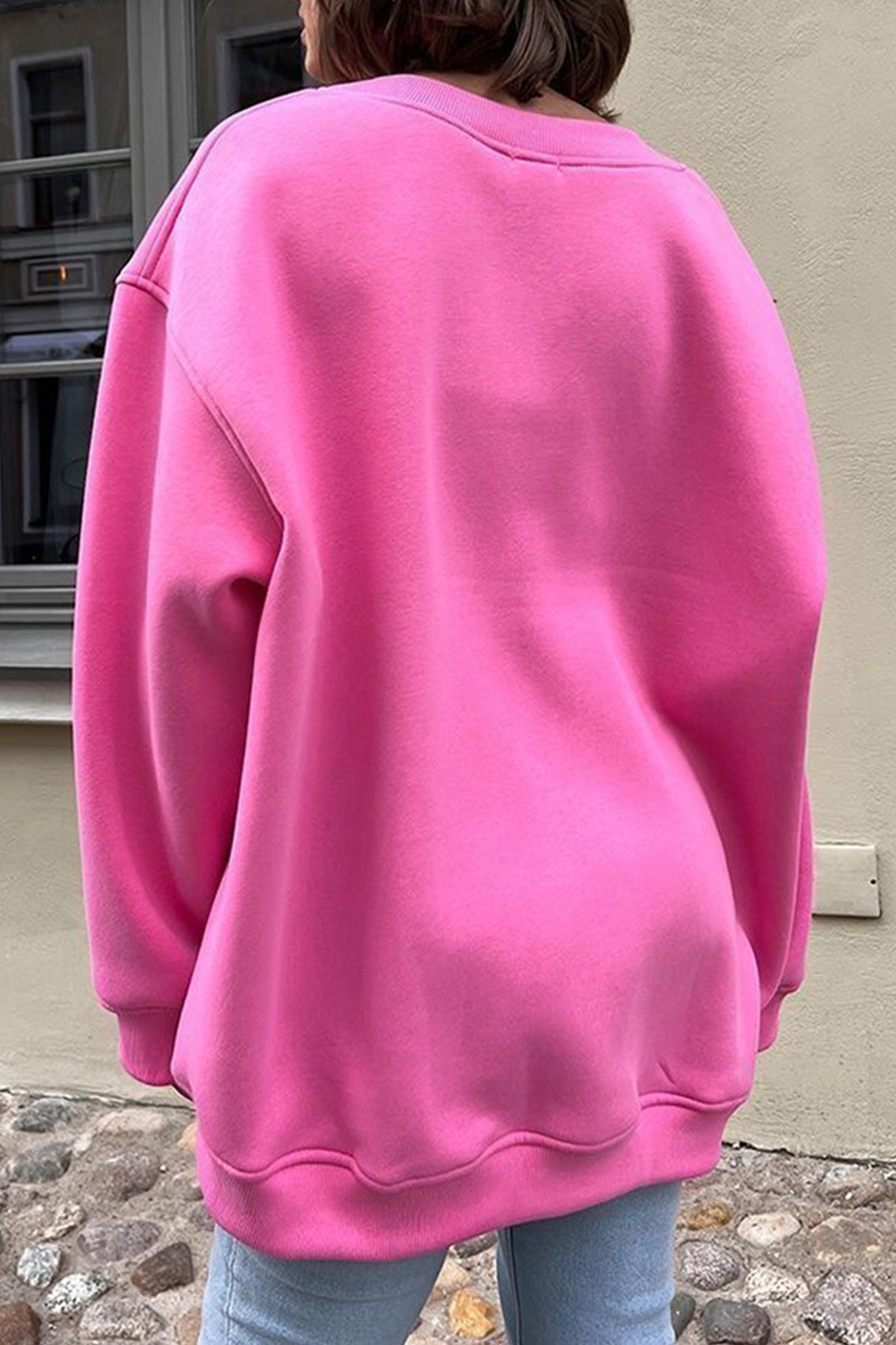 Isadora | Solid oversized crew neck sweatshirt